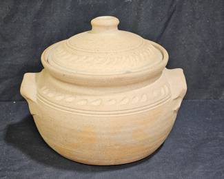 Stoneware Pottery Crock with Lid