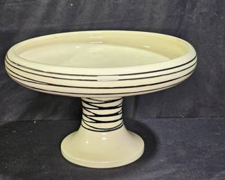 Vintage Royal Haeger 1950's Striped Pedestal Vase