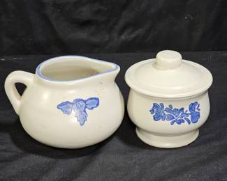 Pfaltzgraff Yorktowne Creamer & Sugar Bowl