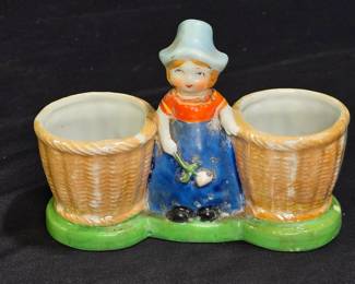Little Dutch Girl Ceramic Double Planter