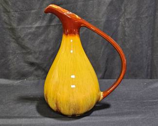 BMP Canada Pottery Gold & Sienna Drip Edge Pitcher