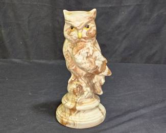 Marbled Glaze Ceramic Owl