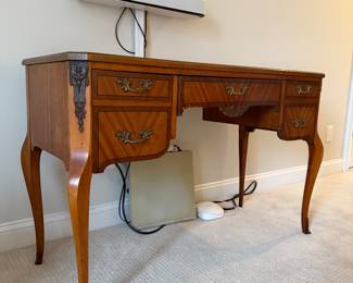 French Satinwood Vanity/desk with bronze mounts 