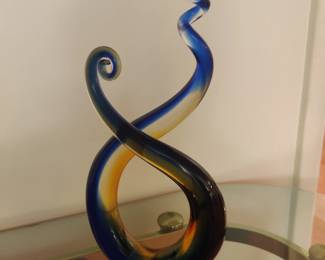 Murano art glass with label