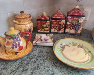 wine themed ceramics