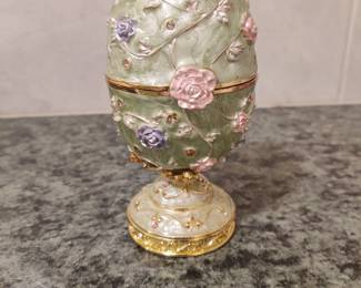 Music box, enameled egg