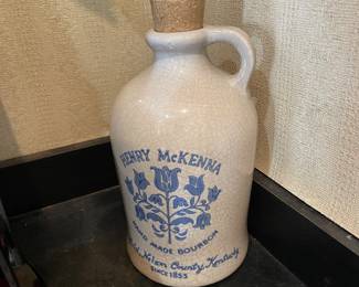 Henry McKenna Vintage Kentucky Stoneware Bourbon 1/2 Gallon Jug