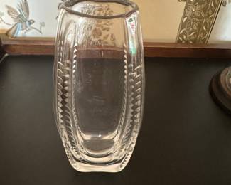Mid Century Modern Crystal Vase 