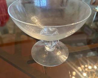 Vintage Crystal Stemmed Fruit Bowl 