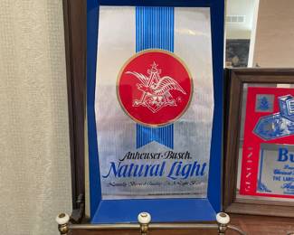 Anheuser-Busch Natural Light Beer Advertising Bar Wall Sign No. 115-001