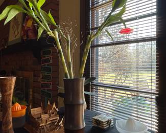 Japanese Wood Bamboo Vase