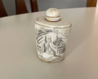 Vintage Chinese Bone Snuff Bottle