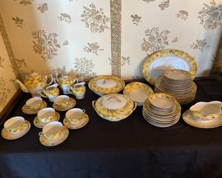 Vintage S & K Japanese Hand Painted Birds Porcelain China Set