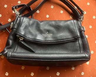 Kate Spade New York Black Pebbled Leather Bag 