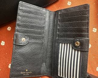 Kate Spade New York Black Pebbled Leather Wallet