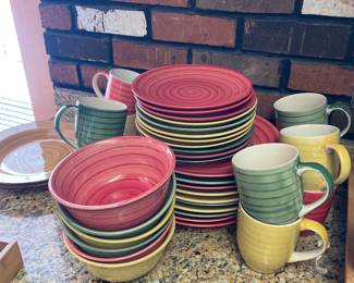 Swirl Hand Painted Dinnerware Set