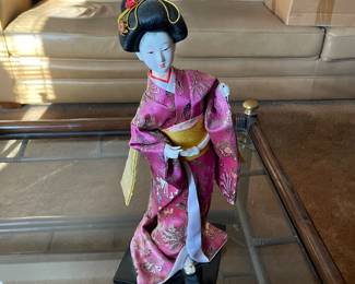Vintage Geisha Doll on Stand