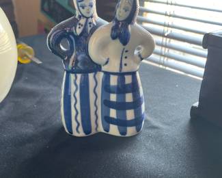 Gzhel Russian Porcelain Folk Figurine 