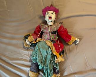 Vintage Chinese Polchrome Peking Opera Theatre Puppet Marionette Doll
