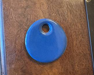 Blue Round Acrylic Necklace Pendant