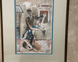 Alio Original Painting Buena's Aires Argentina - Dancers - Signed and Dated