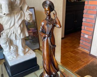 Vintage Vietnamese Girl Sculpture Figurine 