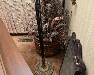 Antique Torchiere Floor Lamp – Elegant Art Deco Style - Good Working Condition -