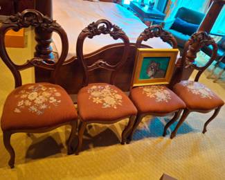 4 Victorian Chairs