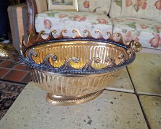 Pair Brass Mottahedeh Bowls (1 of 2)