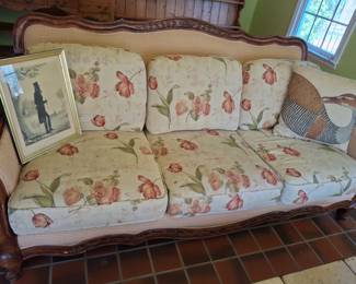 French Style Carved Framed Sofa by Schnadig