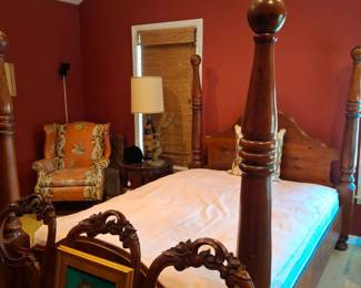 Antique Cannon Ball 4 Poster Bed