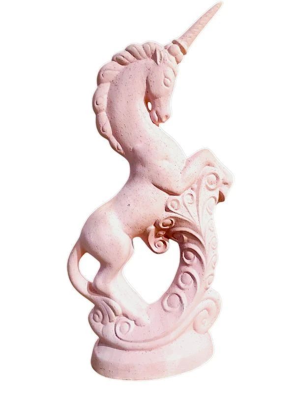 Mid Century 12in Pink Ceramic Unicorn