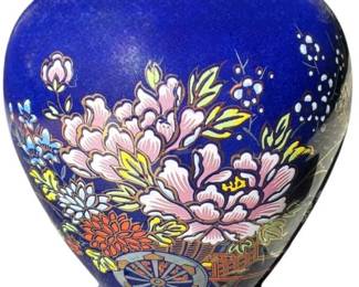 Blue Japanese Blossom Vase