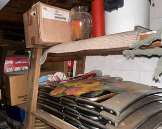 vintage chrome folding chairs 