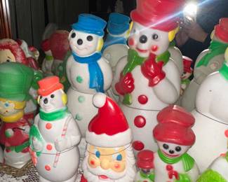 table top vintage blow molds 