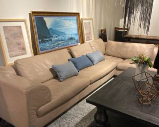 Roche Bobois leather sectional couch