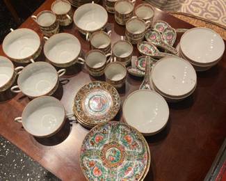 Chinese Rose Medallion porcelain set

