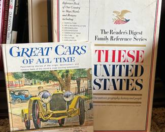 1960 Great Cars of All Time Hardcover Book by Irving Robbin, 1968 Readers Digest Family Reference Series "These United States" Hardcover Book