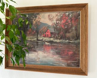 Framed Lithograph "Autumn Reflections" by Philip Shumaker
