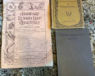 1900 Standard Publishing Company Standard Lesson Leaf Quarterly Study Guide, 1912 Rand McNally & Co. Little Lives of Great Men Lincoln The Man of the People Book by William H. Mace, The Bethany Press The Old Testament Story by Glen McRae