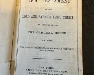1882 New Testament Lord & Saviour Jesus Christ Pocket Bible