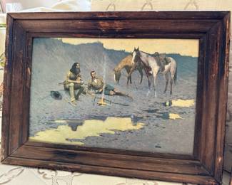 Framed Print "A New Year on the Cimarron" by Frederic Remington