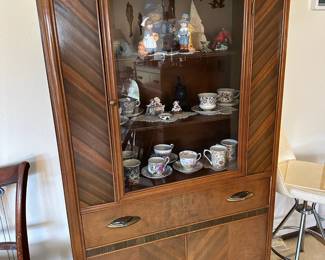 Art Deco Waterfall China Cabinet