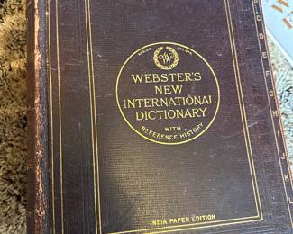 1926 G & C Merriam Co. Webster's New International Dictionary