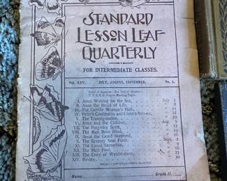 1900 Standard Publishing Company Standard Lesson Leaf Quarterly Study Guide