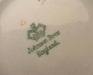 Johnson Brother Fine China Lidded Serving Bowl, Dinner, Salad and Snack Plates