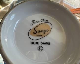Sango China "Blue Dawn" Dinnerware Set