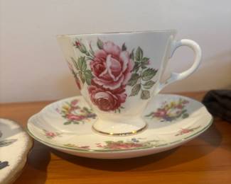 Clarence Bone China England Teacup & Saucer