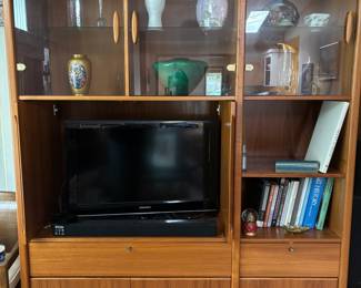 Mid Century Teak Bookcase Wall Unit