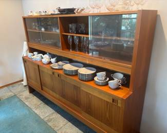 Danish Teak Mid Century China Hutch